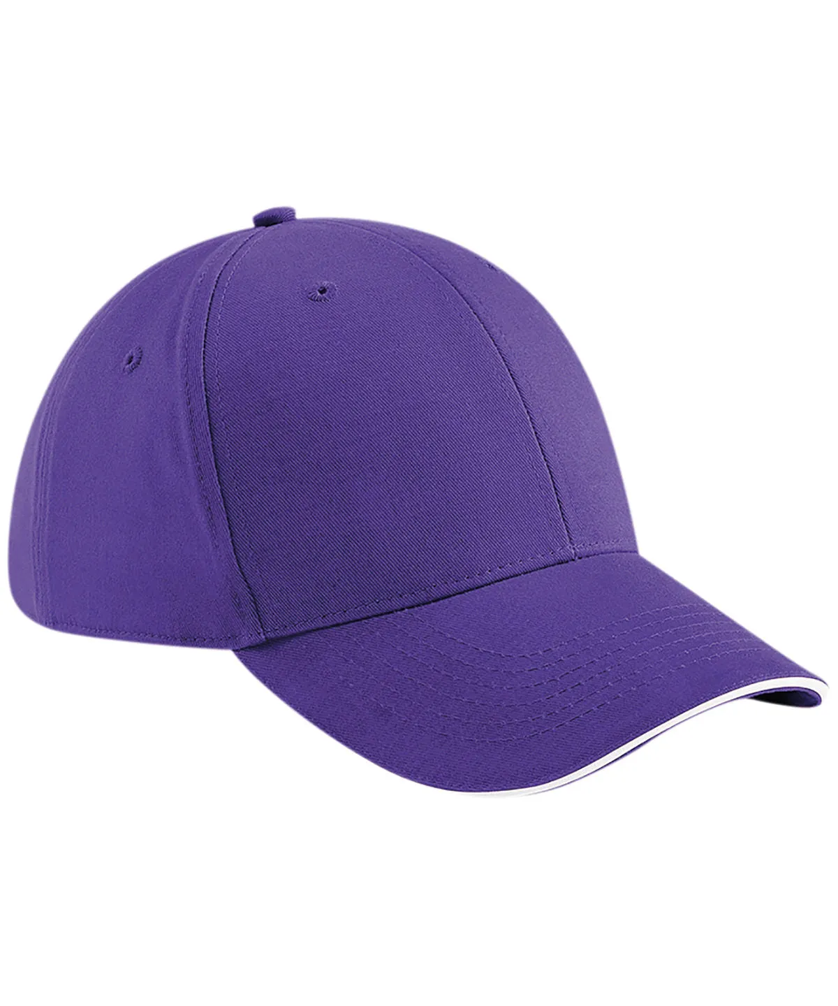 Athleisure 6-panel cap | Purple/White