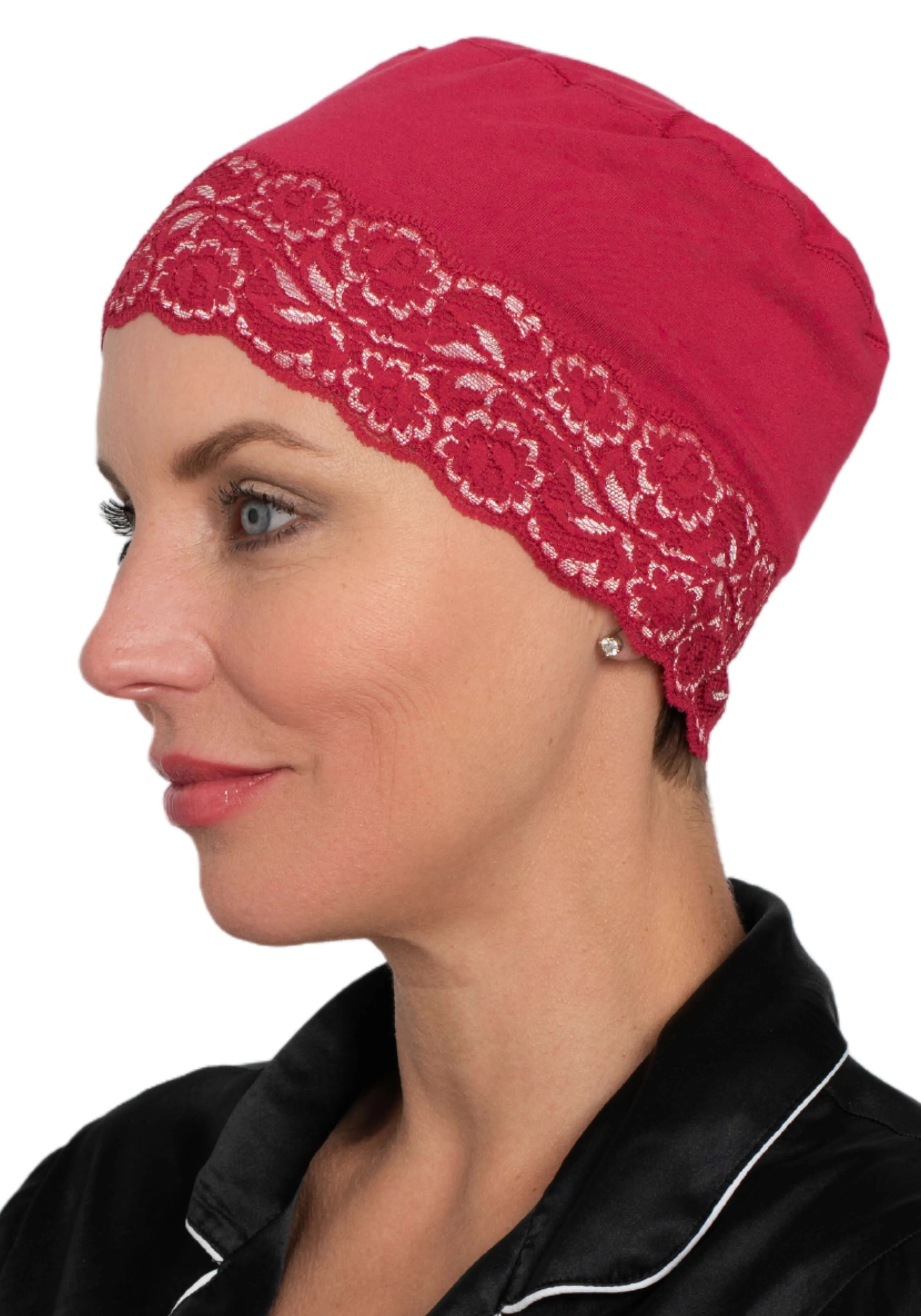 Bamboo Lace Front Sleep Cap