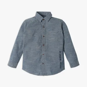 Boy's Relaxed Fit Solid Shirt