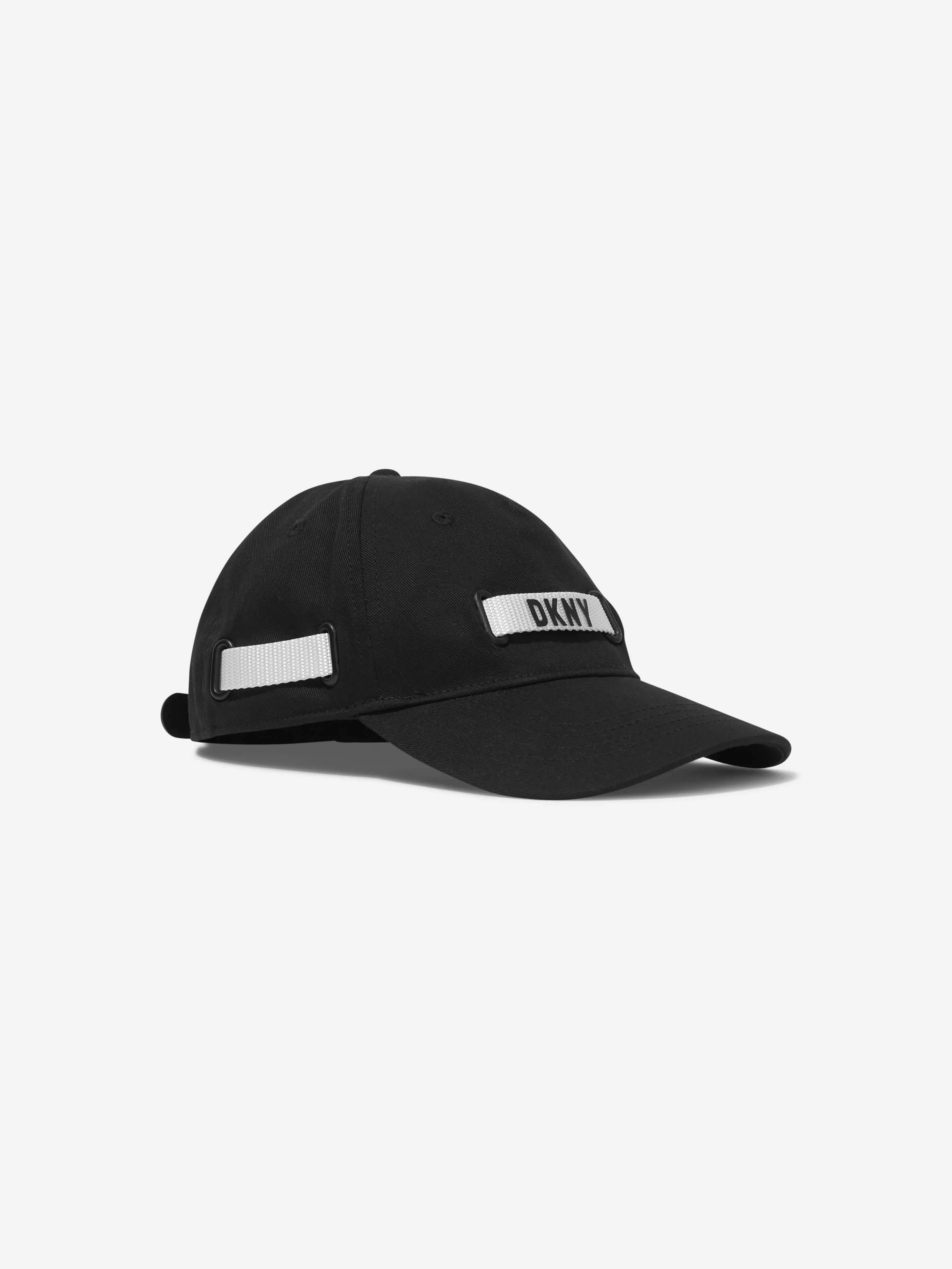 DKNY Boys Weaved Tape Cap in Black