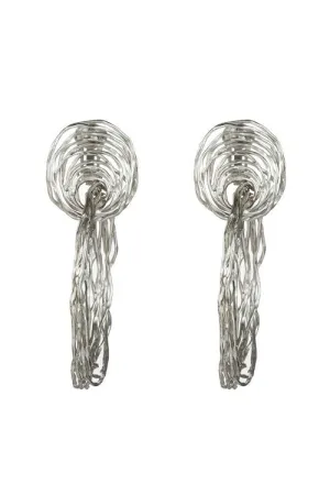 Silver Plated Brass Spiral Clip Earrings