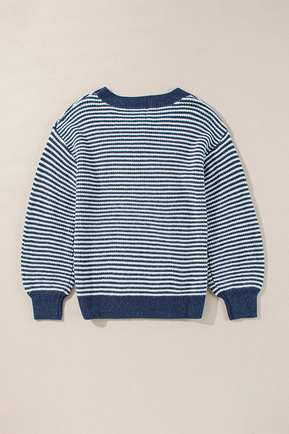 Stripe Lantern Sleeve Sweater