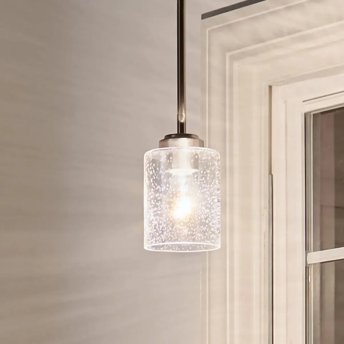 Winslow 8" 1-Light Mini Pendant Light, Brushed Nickel Finish