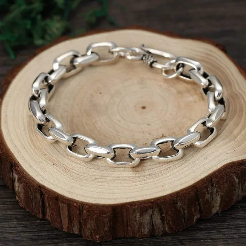 Zodiac Double Headed Snake Bracelet Men Stainless Steel Ring Buckle Bracelet Punk Motorcycle Party Jewelry Accessories